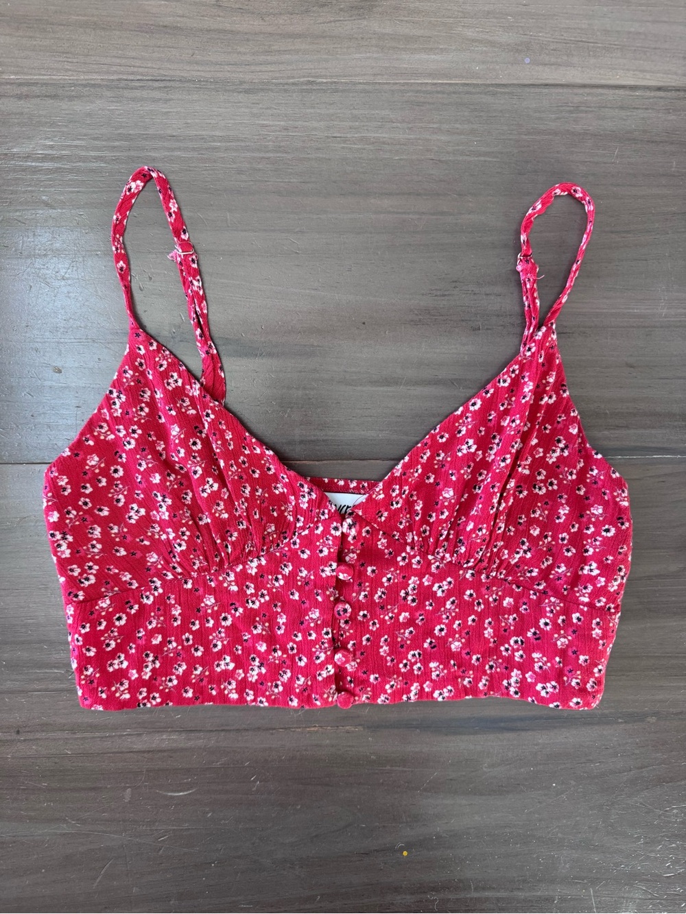 Princess Polly Floral Button Front Cropped Tank Women’s 4 Boho Festival